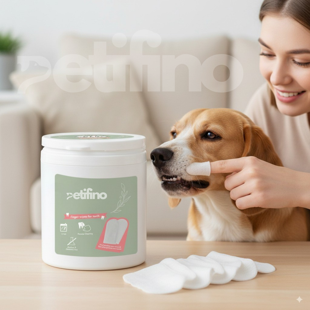 Petifino™ Evcil Hayvan Diş Parmak Temizleme Mendili - 50 ADET