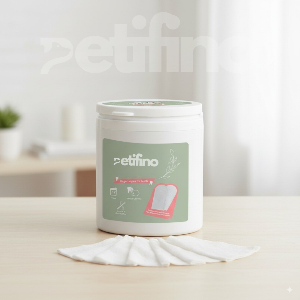 Petifino™ Evcil Hayvan Diş Parmak Temizleme Mendili - 50 ADET
